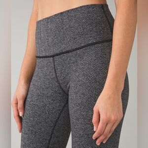 Lululemon Herringbone Patterned Fleece Leggings